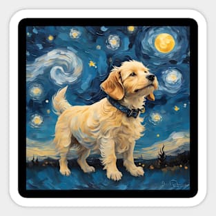 Cocker Spaniel In Starry Night Sticker